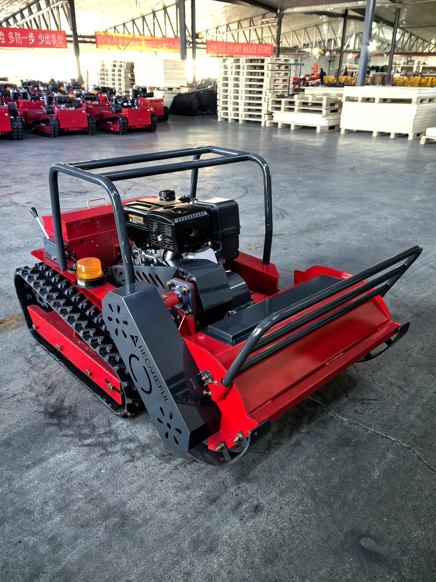 ME-RM800-24 remote control lawn mower front cutting deck view