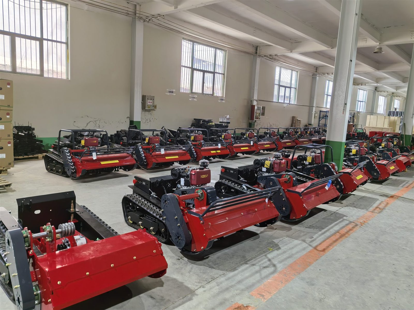 Remote-controlled equipment production and assembly floor