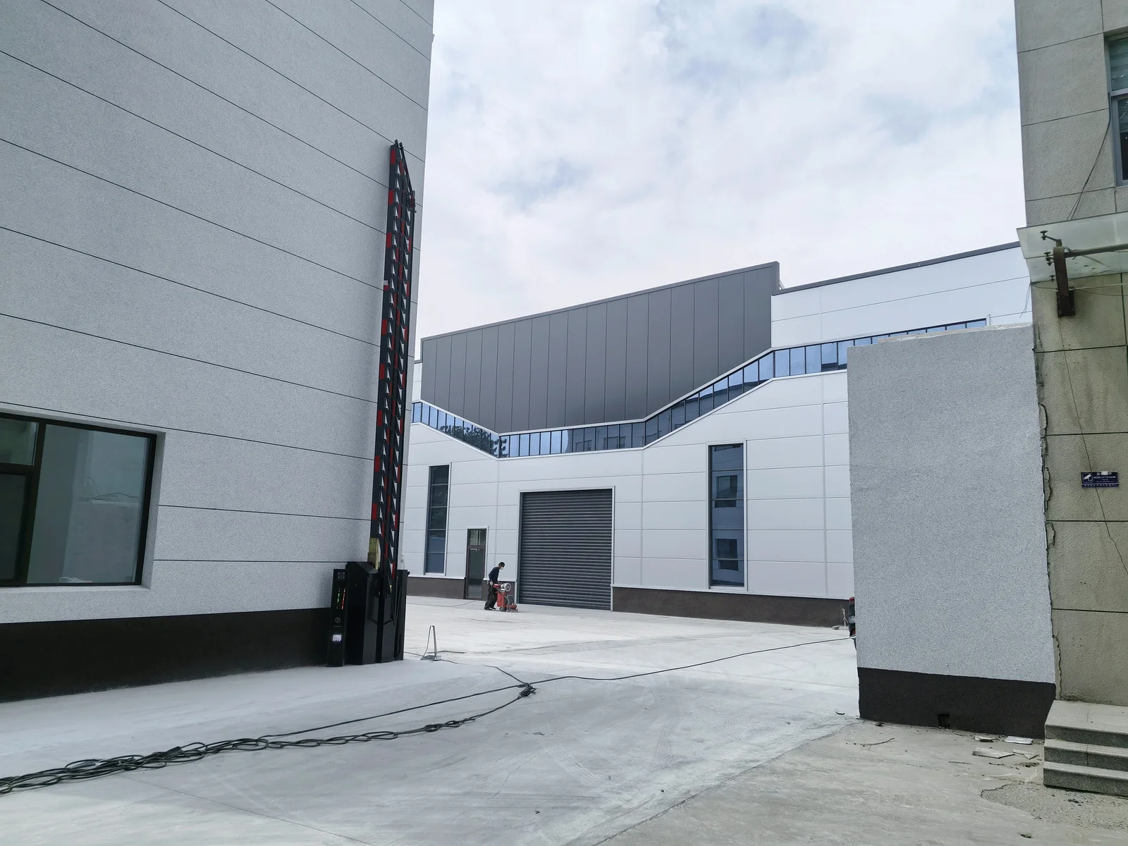 Real factory exterior and loading access area